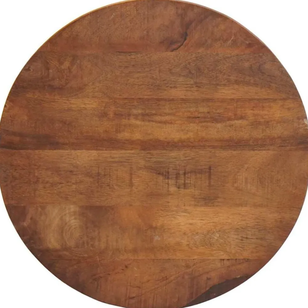 vidaXL Mesas-Mesas de Café Nido 3 pcs Madera maciza de mango y acero