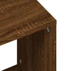 vidaXL Mesas-Mesas de centro apilables 2 pzas madera ingeniería roble marrón