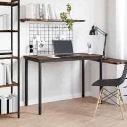 vidaXL Mesas de comedor 110 x 100 x 75 cm METAL Roble ahumado Sale