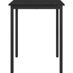 vidaXL Mesas de comedor 60 x 60 x 75 cm METAL Roble negro Discount