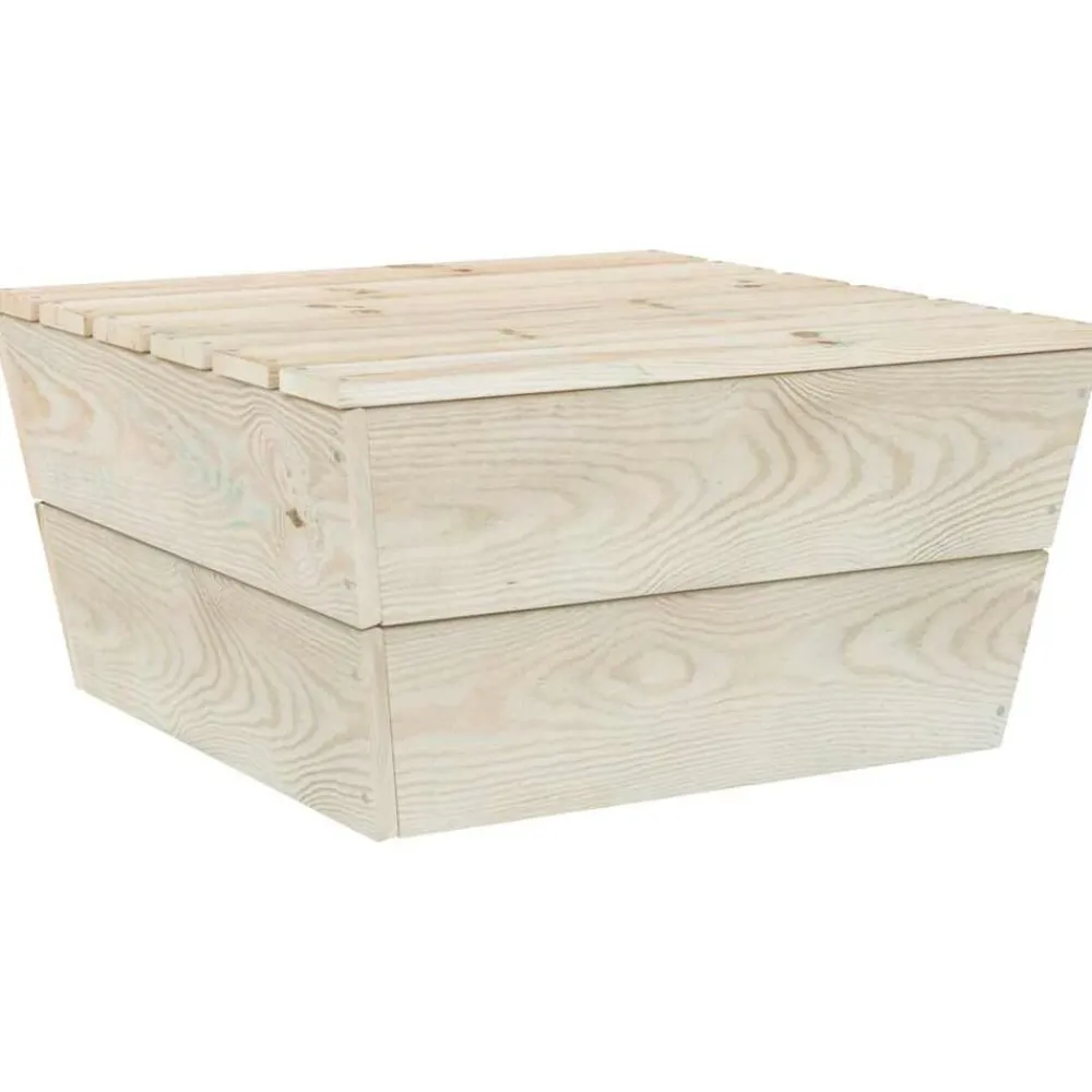 vidaXL Mesas de jardín 2 uds madera de abeto impregnada 60x60x30 cm Hot