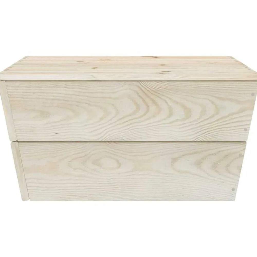 vidaXL Mesas de jardín 2 uds madera de abeto impregnada 60x60x30 cm Hot
