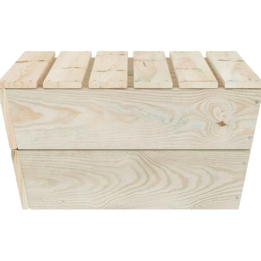 vidaXL Mesas de jardín 2 uds madera de abeto impregnada 60x60x30 cm Hot