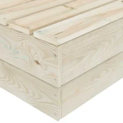 vidaXL Mesas de jardín 2 uds madera de abeto impregnada 60x60x30 cm Hot