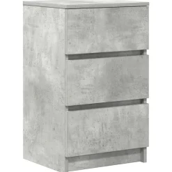 vidaXL Mesilla de noche con 3 cajones gris hormigón 39x35x65 cm Gris hormig&oacute;n Hot
