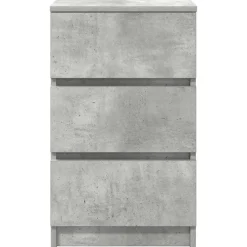 vidaXL Mesilla de noche con 3 cajones gris hormigón 39x35x65 cm Gris hormig&oacute;n Hot