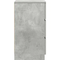 vidaXL Mesilla de noche con 3 cajones gris hormigón 39x35x65 cm Gris hormig&oacute;n Hot