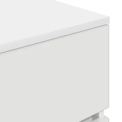 vidaXL Mesilla de noche con 3 cajones blanca 39x35x65 cm Blanco Outlet