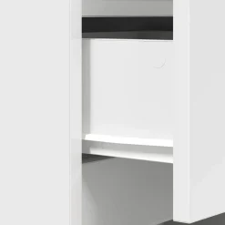 vidaXL Mesilla de noche con 3 cajones blanca 39x35x65 cm Blanco Outlet