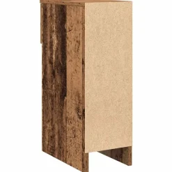 vidaXL Mesas-Mesilla de noche con cajón madera vieja 20x36x60 cm