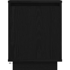 vidaXL Mesilla de noche con luces LED negra 38x34x50 cm Negro Outlet