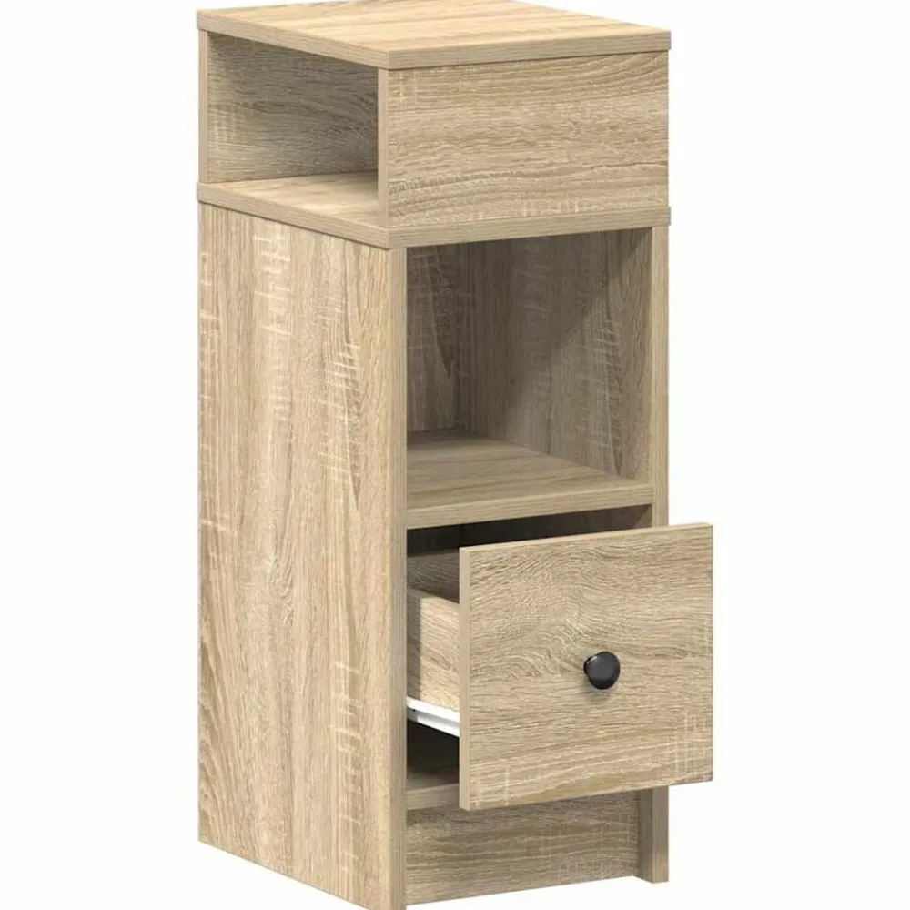 vidaXL Mesilla de noche con cajón 25x31x66 cm Roble Sonoma Sale