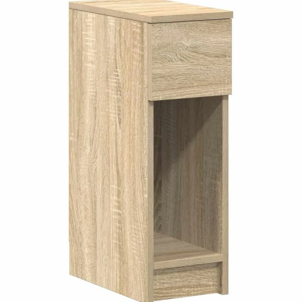 vidaXL Mesilla de noche con cajón 20x36x60 cm Roble Sonoma New