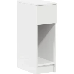 vidaXL Mesilla de noche con cajón blanca 20x36x60 cm Blanco New