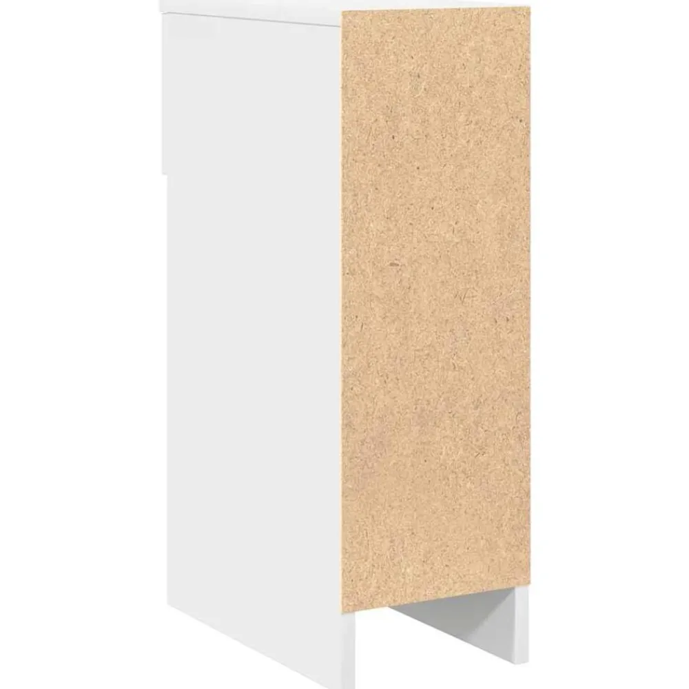 vidaXL Mesilla de noche con cajón blanca 20x36x60 cm Blanco New