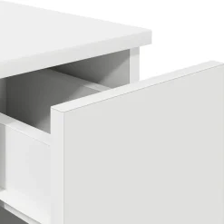 vidaXL Mesilla de noche con cajón blanca 20x36x60 cm Blanco New