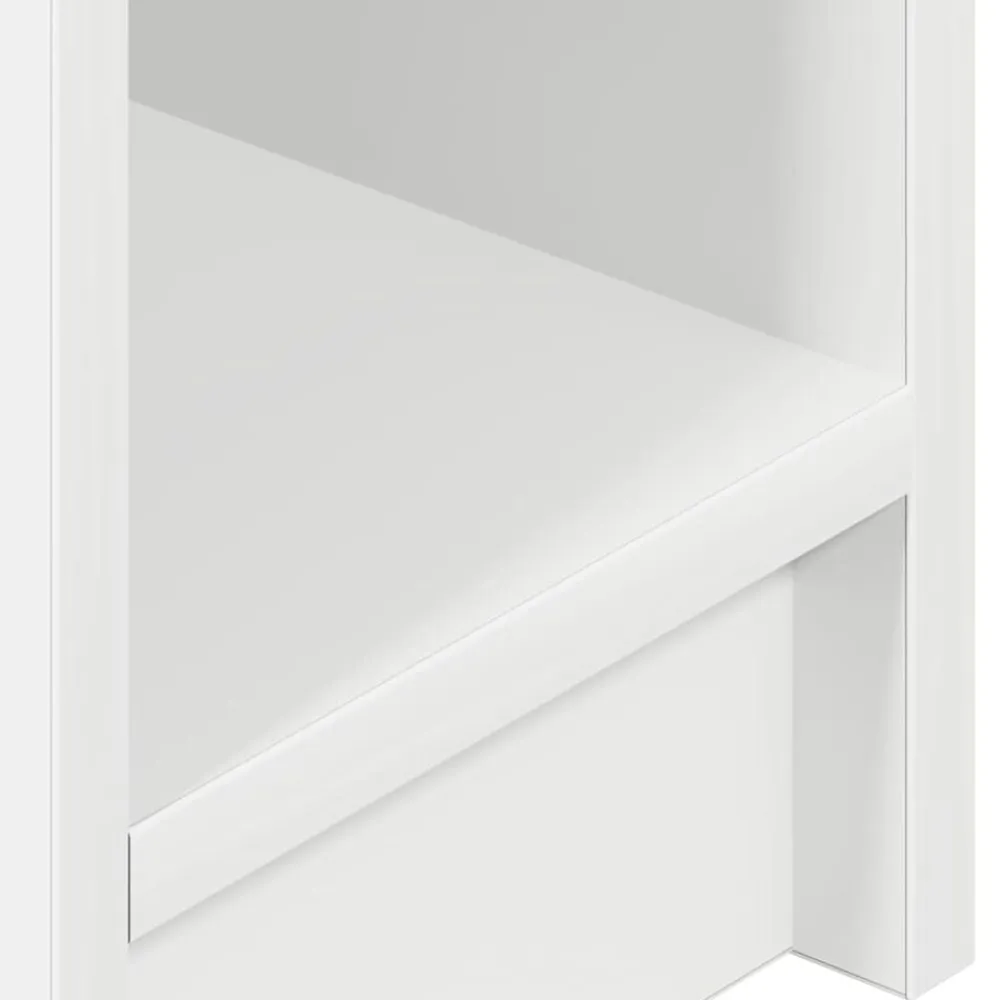 vidaXL Mesilla de noche con cajón blanca 20x36x60 cm Blanco New