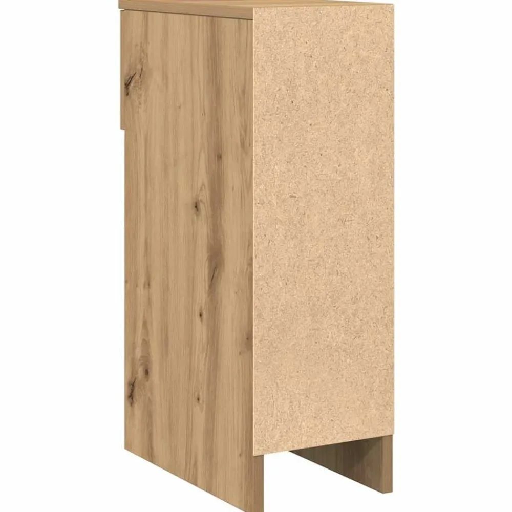 vidaXL Mesilla de noche con cajón roble artesanal 20x36x60 cm Roble artisan Clearance