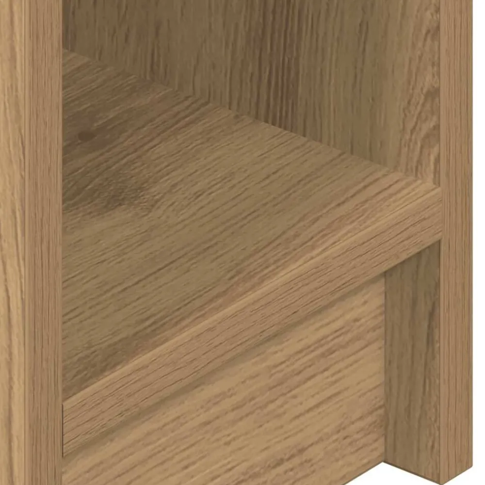 vidaXL Mesilla de noche con cajón roble artesanal 20x36x60 cm Roble artisan Clearance