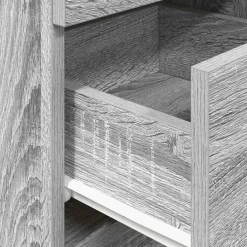 vidaXL Mesilla de noche con 2 cajones 36x36x68 cm Gris sonoma Online