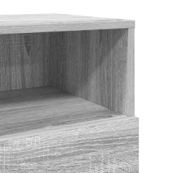 vidaXL Mesilla de noche con 2 cajones 36x36x68 cm Gris sonoma Online
