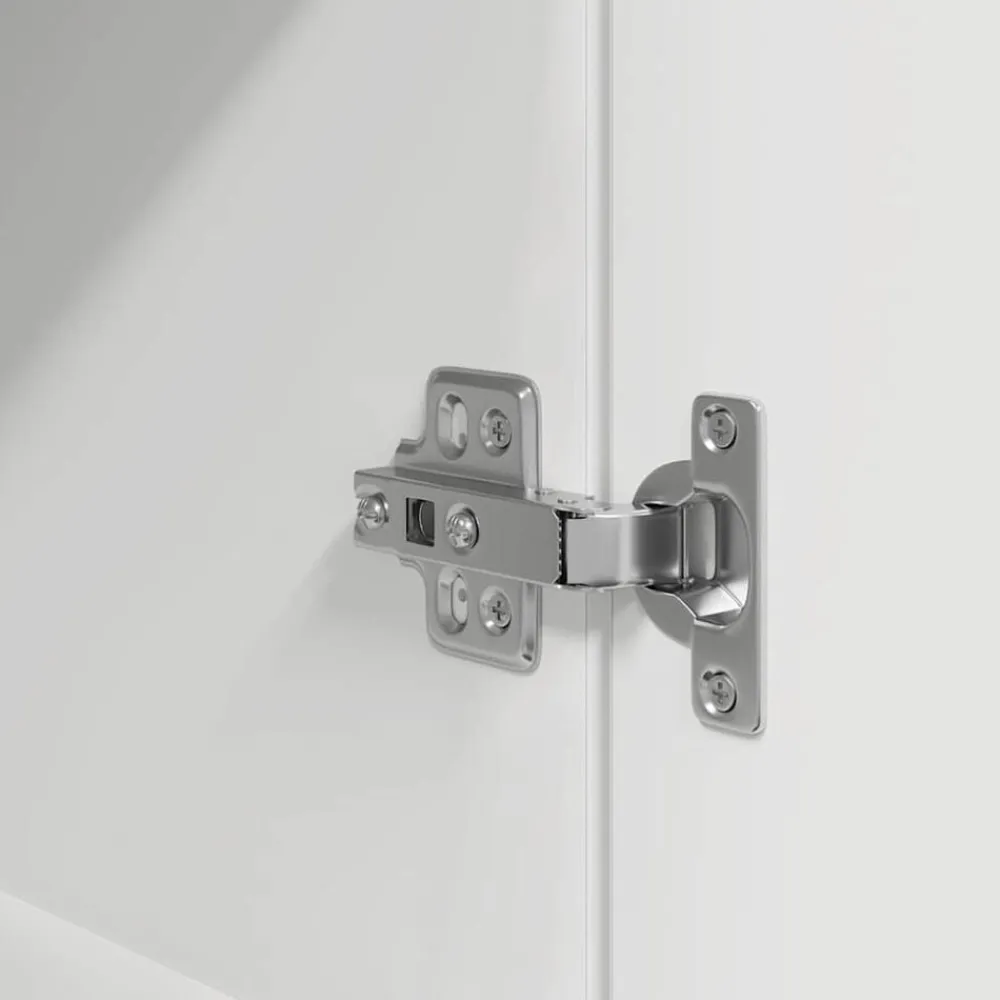vidaXL Mesilla de noche de madera de ingeniería blanca 39x35x125 cm Blanco Best