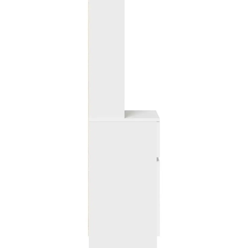vidaXL Mesilla de noche de madera de ingeniería blanca 39x35x125 cm Blanco Best