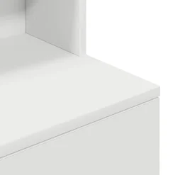 vidaXL Mesilla de noche de madera de ingeniería blanca 39x35x125 cm Blanco Best