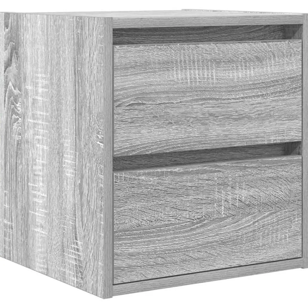 vidaXL Mesilla de noche de pared 38x34x40 cm Gris sonoma Best