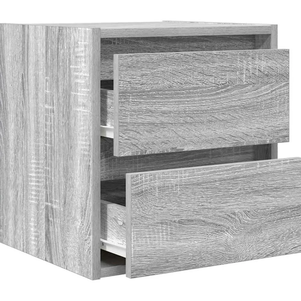 vidaXL Mesilla de noche de pared 38x34x40 cm Gris sonoma Best