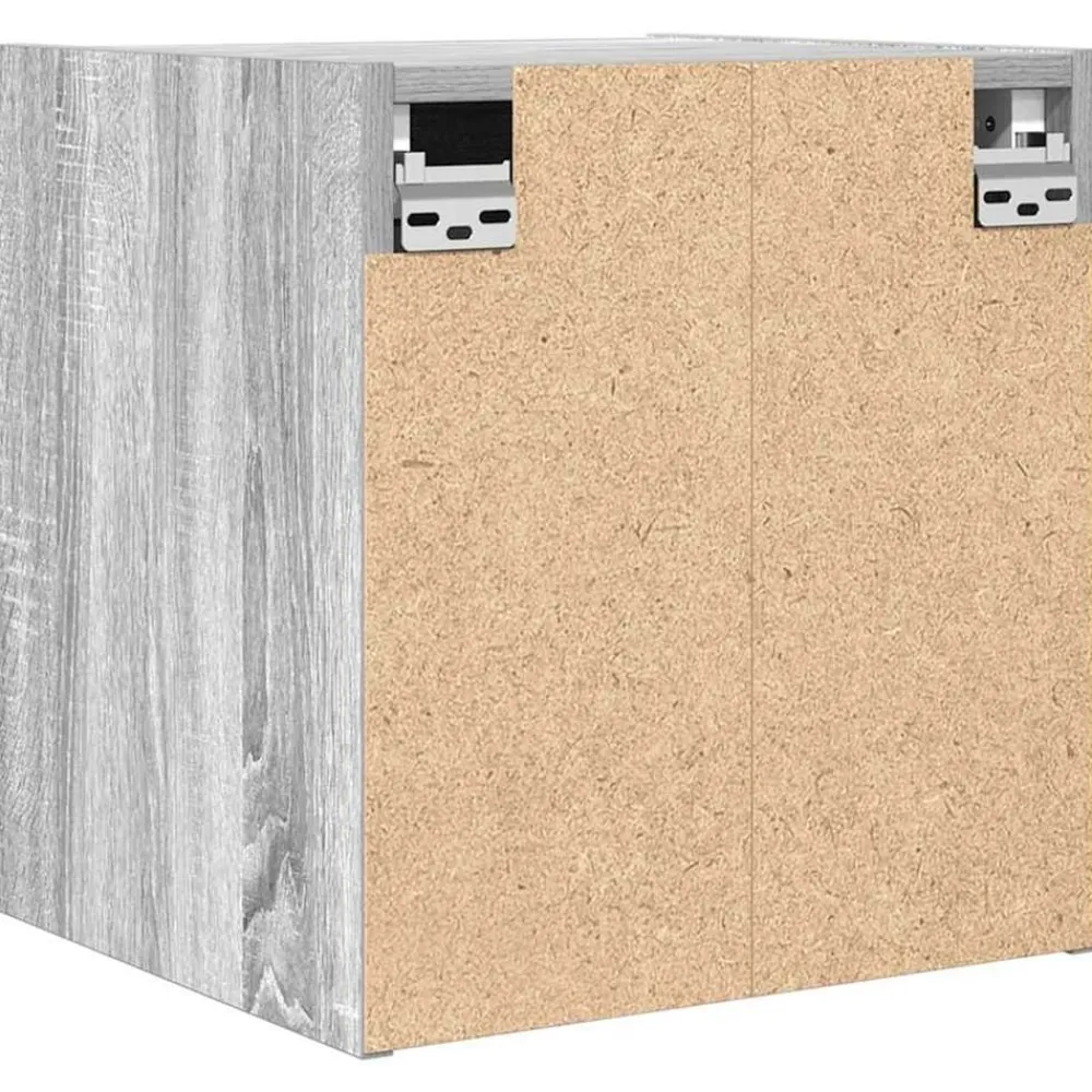 vidaXL Mesilla de noche de pared 38x34x40 cm Gris sonoma Best