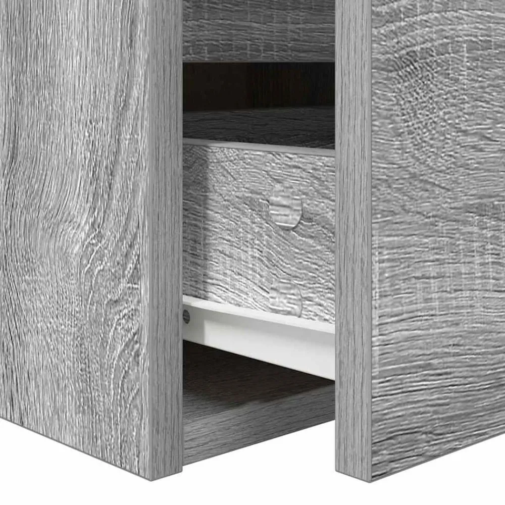 vidaXL Mesilla de noche de pared 38x34x40 cm Gris sonoma Best