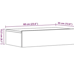 vidaXL Mesas-Mesilla de noche de 60x35cm madera de ingeniería