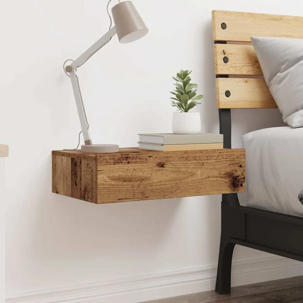 vidaXL Mesas-Mesilla de noche de 60x35cm madera de ingeniería