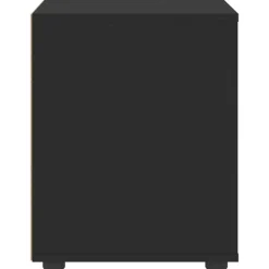 vidaXL Mesilla de noche VISNES negra 45x40x50 cm madera de ingeniería Negro Clearance