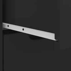 vidaXL Mesilla de noche VISNES negra 45x40x50 cm madera de ingeniería Negro Clearance
