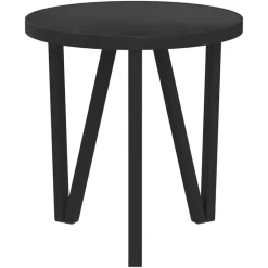 vidaXL Mesas-Mesita de centro MDF negra Ø35 cm