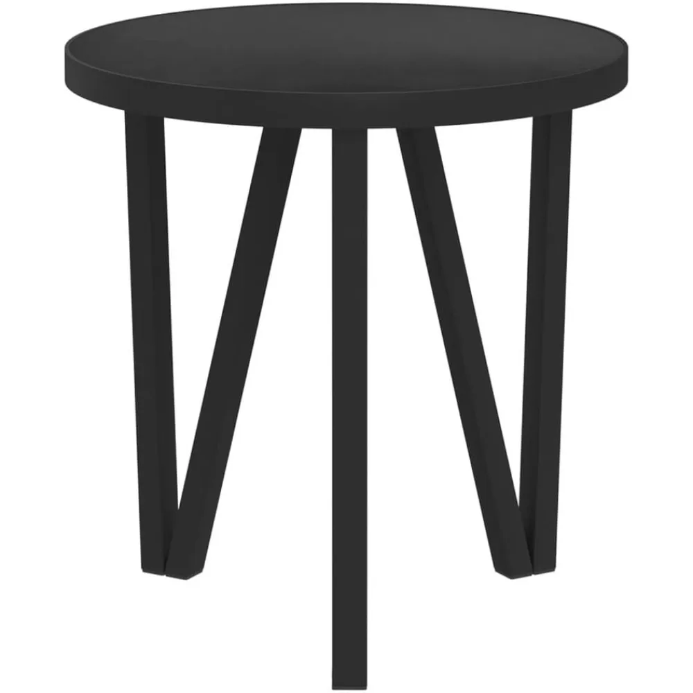 vidaXL Mesas-Mesita de centro MDF negra Ø35 cm