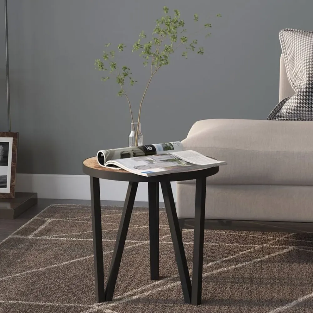 vidaXL Mesas-Mesita de centro MDF Ø35 cm