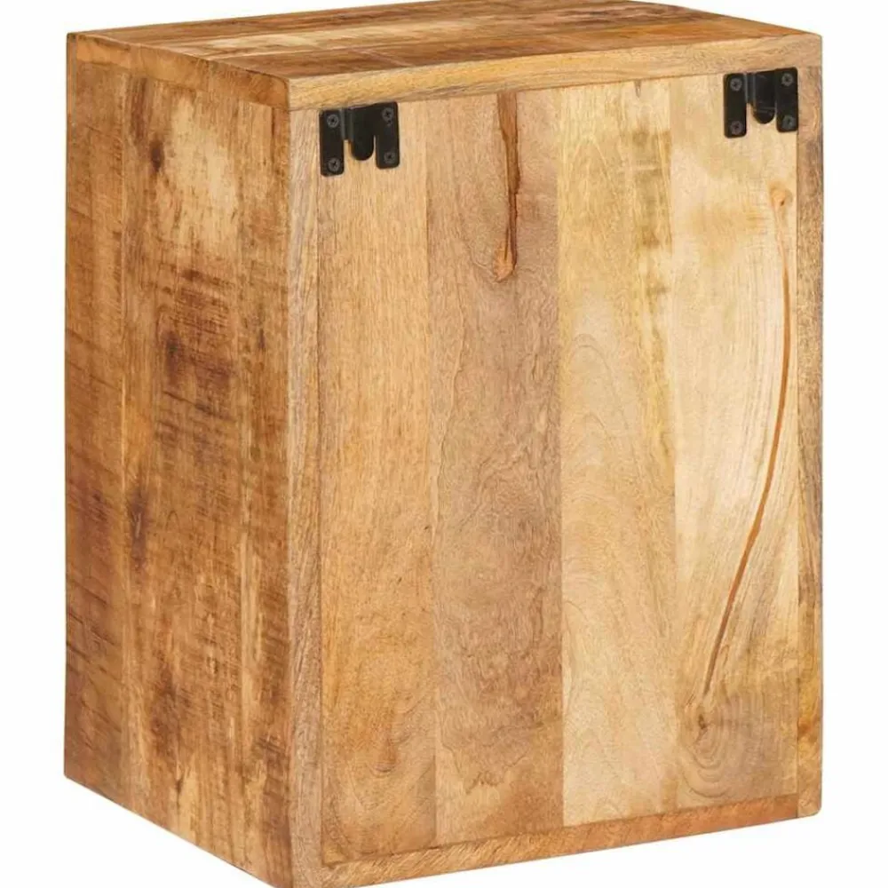 vidaXL Mesas-Mesita de Noche 2 pcs Marrón Madera de mango maciza