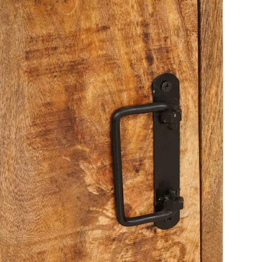 vidaXL Mesas-Mesita de Noche 2 pcs Marrón Madera de mango maciza
