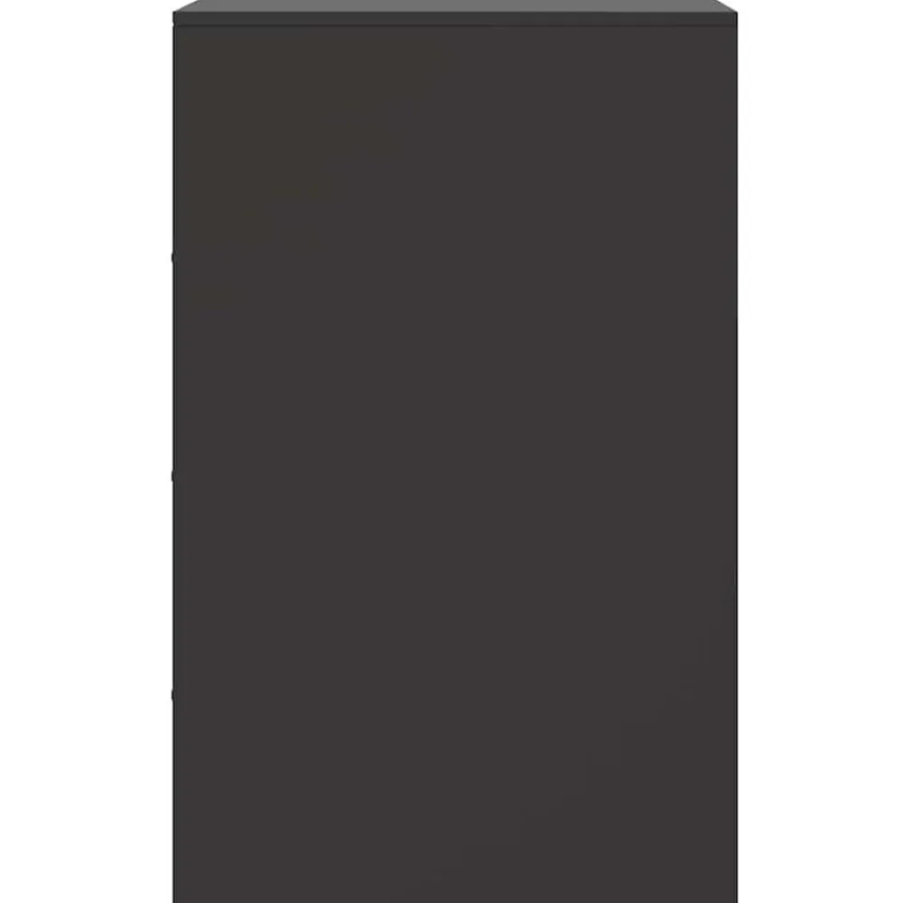 vidaXL Mesita de noche acero negra 34,5x39x62 cm Negro Discount
