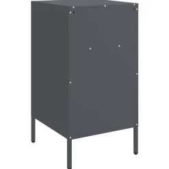 vidaXL Mesita de noche acero gris 36x39x68 cm Antracita Discount