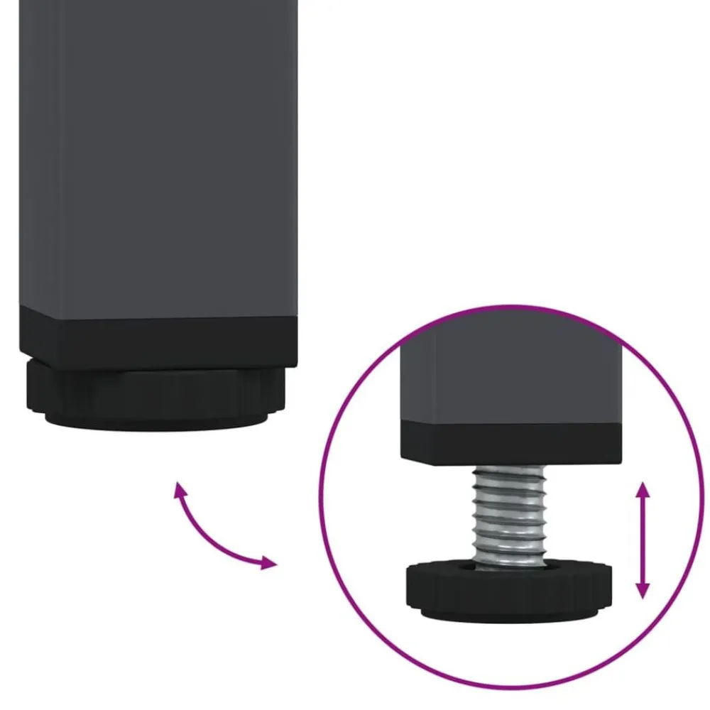 vidaXL Mesita de noche acero gris 36x39x68 cm Antracita Discount