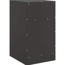 vidaXL Mesas-Mesita de noche acero negra 34,5x39x62 cm