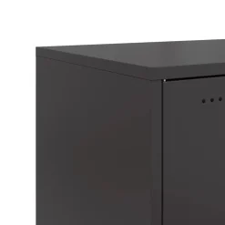 vidaXL Mesita de noche acero negra 36x39x78 cm Negro Sale