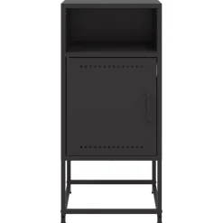 vidaXL Mesita de noche acero negra 36x39x78 cm Negro Sale