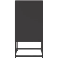 vidaXL Mesita de noche acero negra 36x39x78 cm Negro Sale