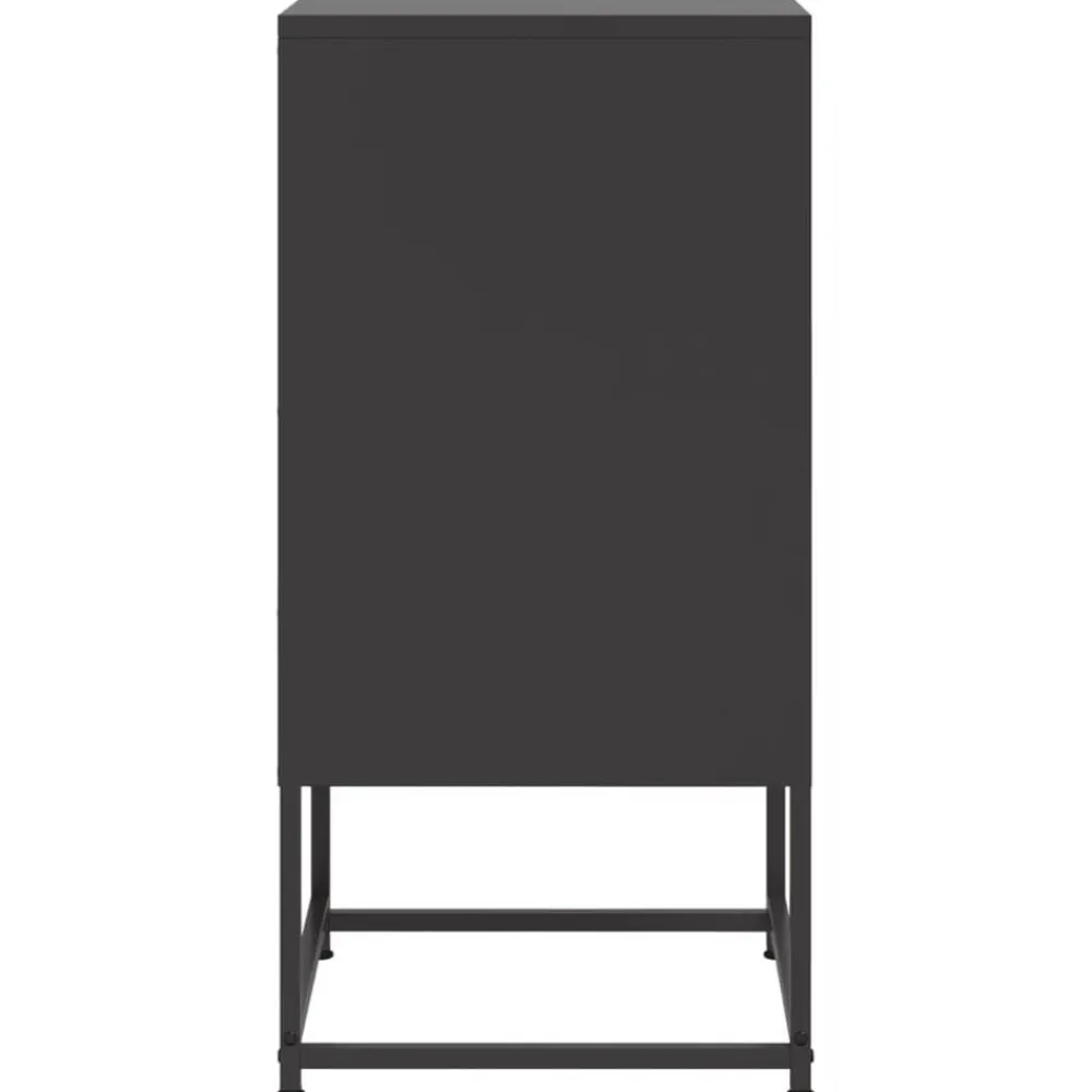 vidaXL Mesita de noche acero negra 36x39x78 cm Negro Sale