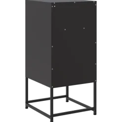 vidaXL Mesita de noche acero negra 36x39x78 cm Negro Sale
